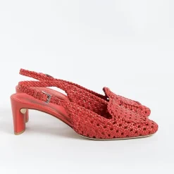 DEL CARLO - Sling Back - 11503 - Miro - Intreccio Papavero<Collezione Scarpe Donna Sling Back