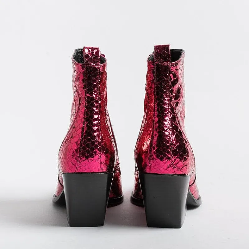 Elena Iachi - Stivaletto Texano E2040 - Bangkok Peonia<Collezione Scarpe Donna Stivaletti