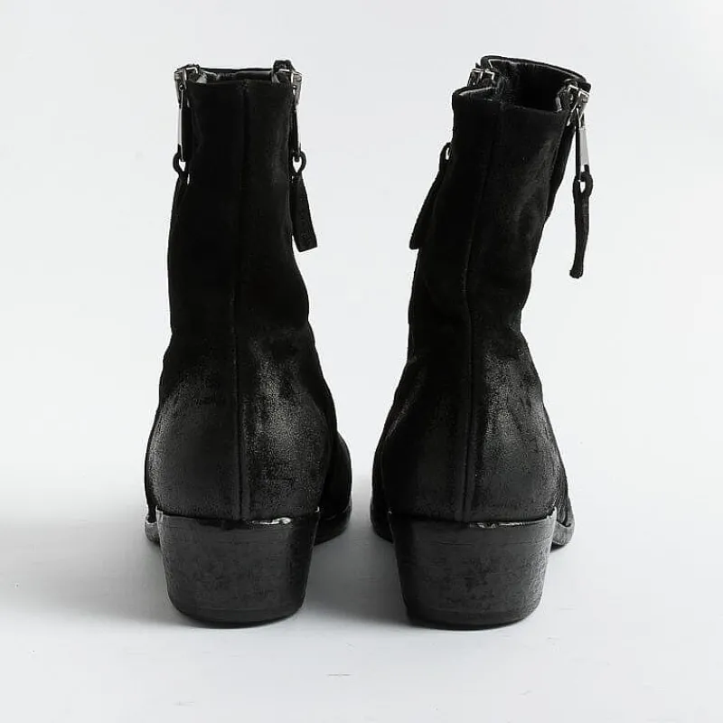 Elena Iachi - Stivaletto Texano E3533 - Hombre Nero Wash<Collezione Scarpe Donna Stivaletti