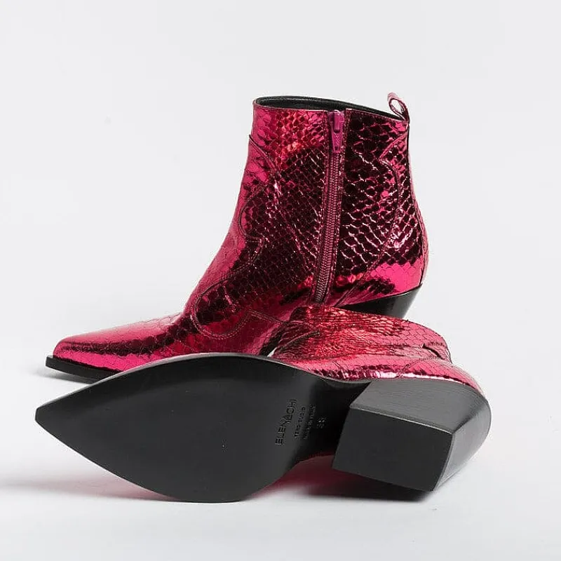 Elena Iachi - Stivaletto Texano E2040 - Bangkok Peonia<Collezione Scarpe Donna Texani