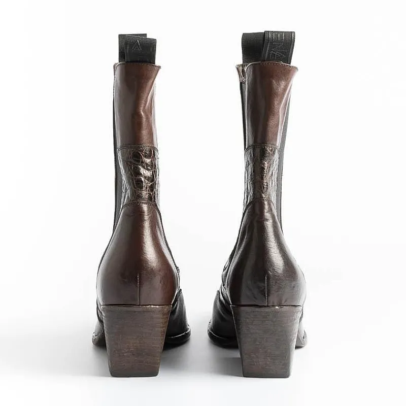 Elena Iachi - Stivali Texano E2479 - Fondente<Collezione Scarpe Donna Stivali