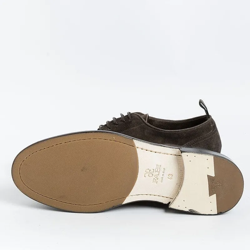 FABI - Derby -Fu0842 - Camoscio Vintage Testa Di Moro<Collezione Scarpe Uomo Allacciate