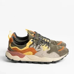 FLOWER MOUNTAIN - Sneakers Yamano 3 - 1B41 Grigio / Verde Militare<Collezione Scarpe Uomo Sneakers