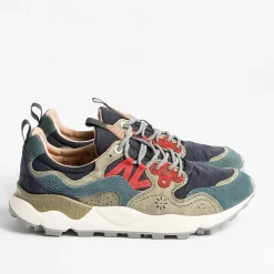 FLOWER MOUNTAIN - Sneakers Yamano 3 - 1C38 Blu/Verde Turchese<Collezione Scarpe Uomo Sneakers