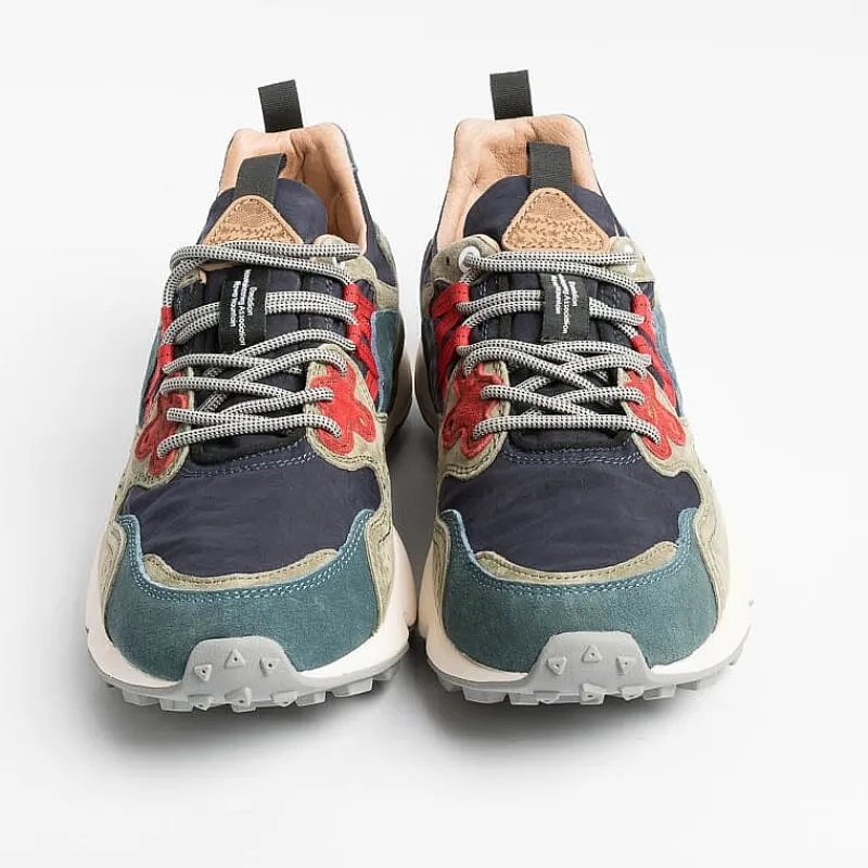 FLOWER MOUNTAIN - Sneakers Yamano 3 - 1C38 Blu/Verde Turchese<Collezione Scarpe Uomo Sneakers