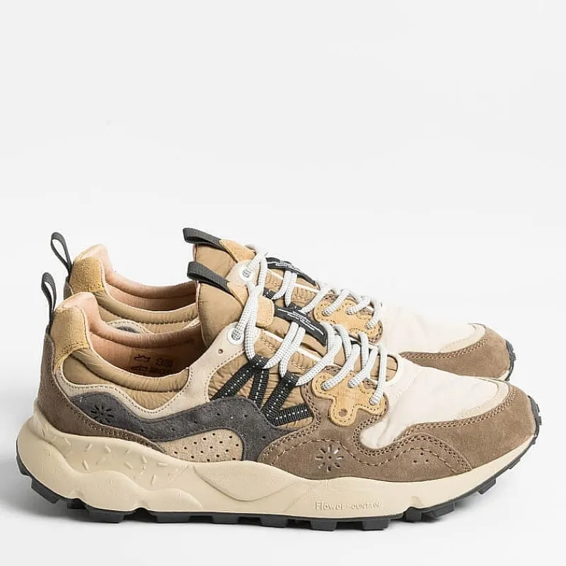 FLOWER MOUNTAIN - Sneakers Yamano 3 - 2B58 Beige Marrone<Collezione Scarpe Uomo Sneakers