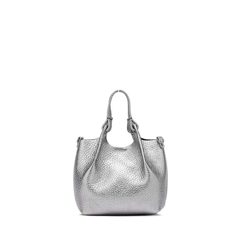 Gianni Chiarini - Bs 9718 - Dua - Dark Silver Castoro<Collezione Borse Donna Borse A Spalla
