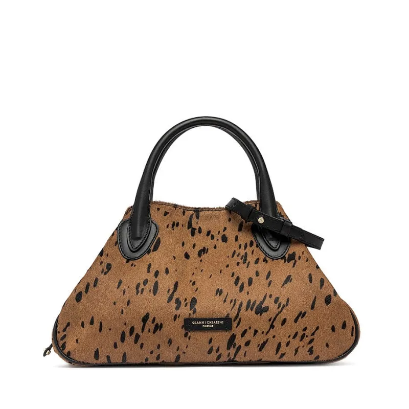 Gianni Chiarini Firenze - Bs 10119 - Borsa Judy - Spot Cognac Nero<Collezione Borse Donna Borse A Tracolla