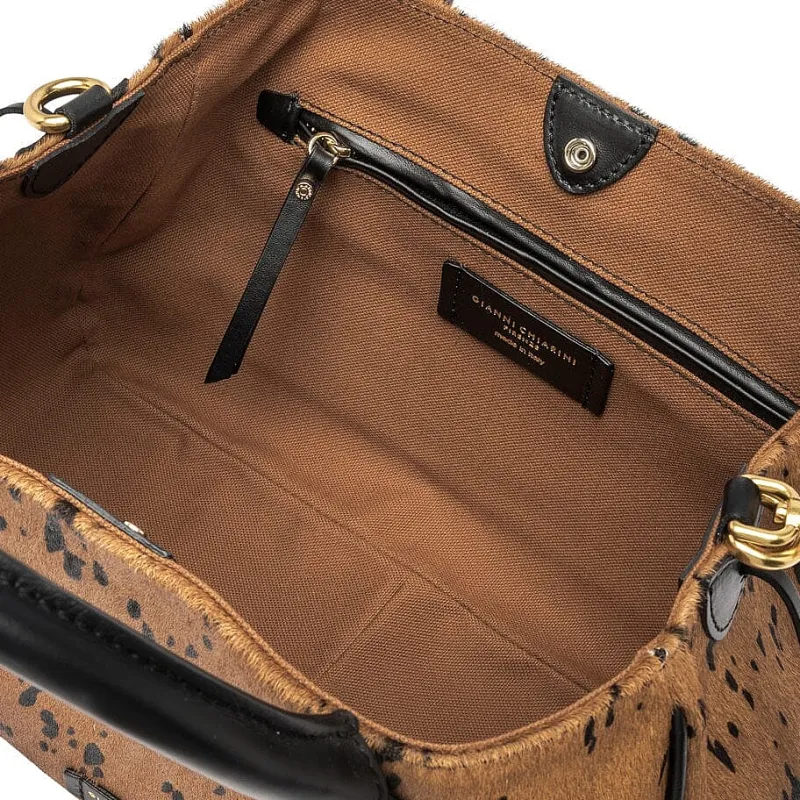 Gianni Chiarini Firenze - Bs 10119 - Borsa Judy - Spot Cognac Nero<Collezione Borse Donna Borse A Tracolla