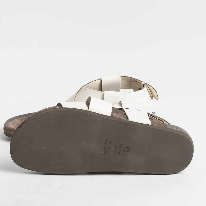 GIULIA TADDEUCCI - Sandali Bassi - 46464 - Bianco<Collezione Scarpe Donna Sandali Bassi