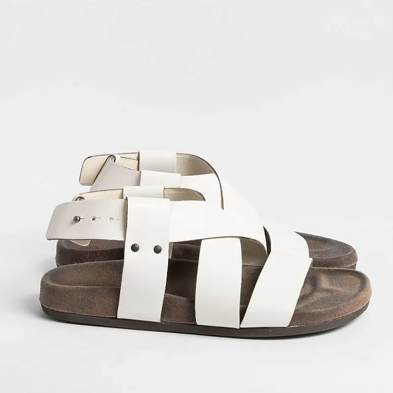 GIULIA TADDEUCCI - Sandali Bassi - 46464 - Bianco<Collezione Scarpe Donna Sandali Bassi
