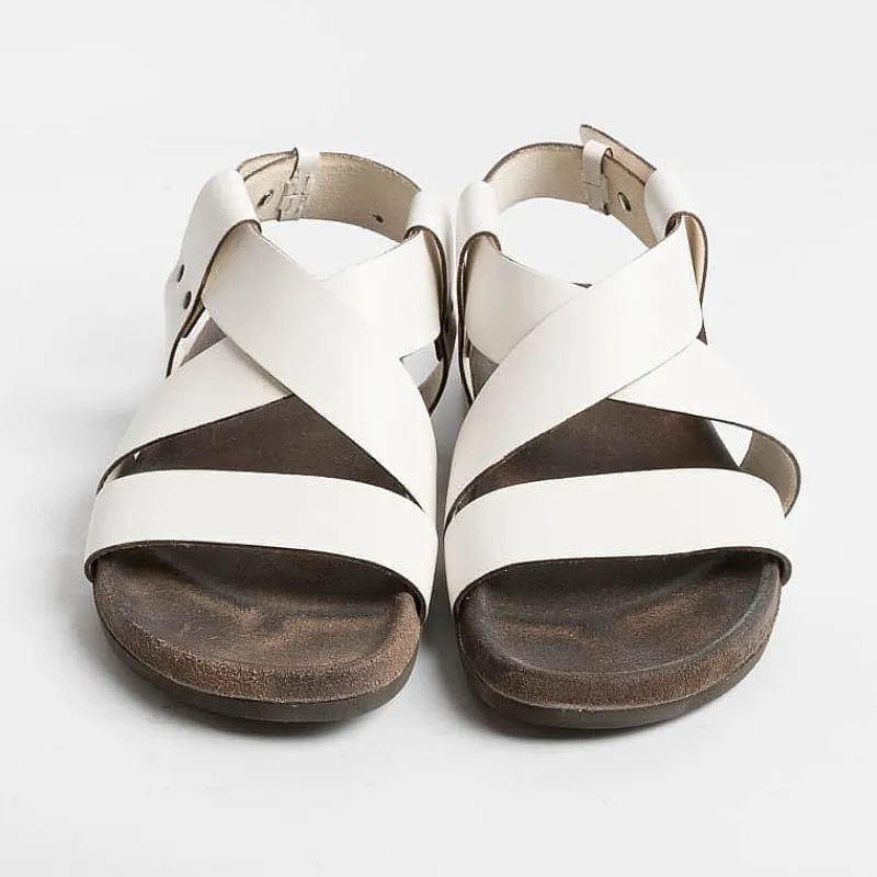 GIULIA TADDEUCCI - Sandali Bassi - 46464 - Bianco<Collezione Scarpe Donna Sandali Bassi