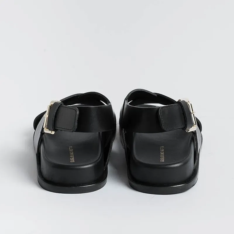 GUGLIELMO ROTTA -Sandali Bassi - Tilly - Pelle Nero<Collezione Scarpe Donna Sandali Bassi