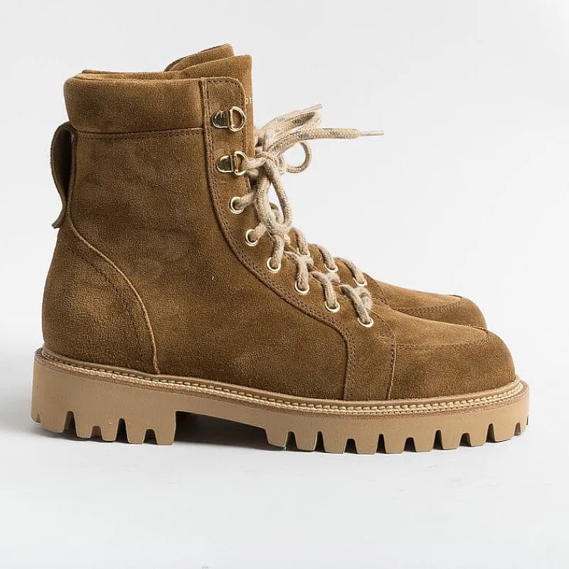 HENDERSON - Collezione Donna Henderson - Anfibio - Tania - Camoscio Birra<Collezione Scarpe Donna Anfibi