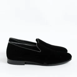 HENDERSON - Mocassino - Casino' - Velluto Nero<Collezione Scarpe Uomo Mocassini