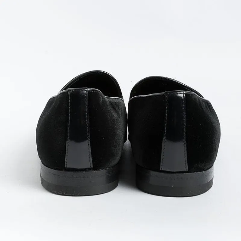 HENDERSON - Mocassino - Casino' - Velluto Nero<Collezione Scarpe Uomo Cerimonia