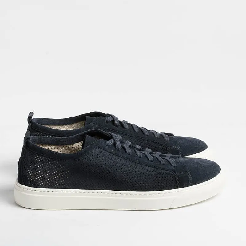 HENDERSON - Sneakers - Ronny - Camoscio Blu<Collezione Scarpe Uomo Sneakers