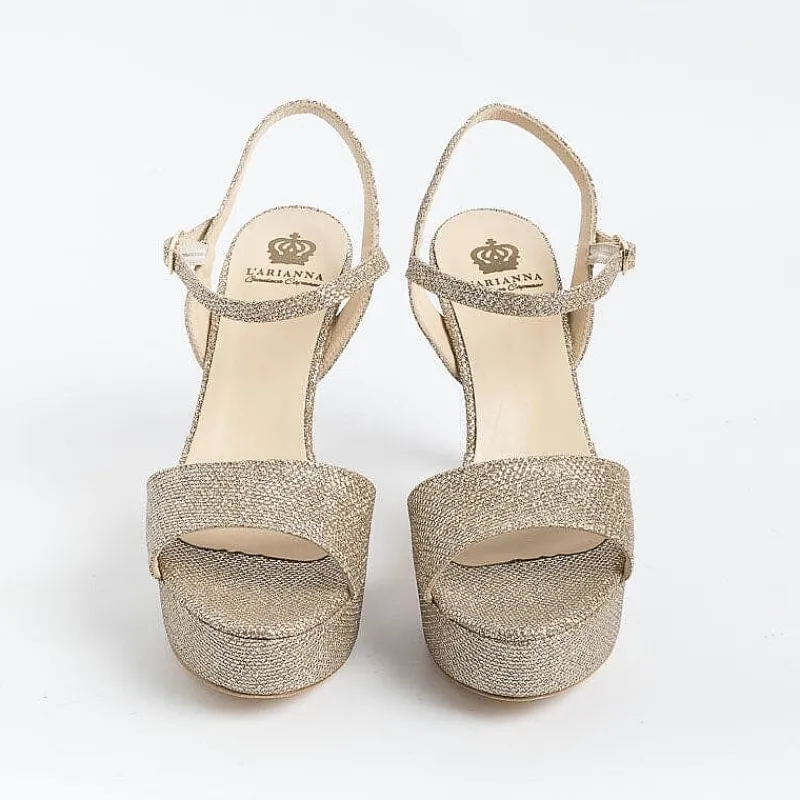 L'Arianna L' Arianna - Sandali Con Tacco Ds1610 - Sirio Nude<Collezione Scarpe Donna Sposa