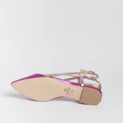 L'Arianna L' Arianna - Sling Back - Ch2006 - Serpente Laminato Fuxia<Collezione Scarpe Donna Cerimonia - Scarpe E Pochette