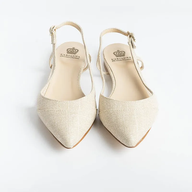 L'Arianna L' Arianna - Sling Back - Ch2006 - Sirio Champagne<Collezione Scarpe Donna Cerimonia - Scarpe E Pochette