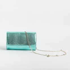 L'Arianna - Borsa - Ester - Serpente Laminato Turchese<Collezione Borse Donna Clutch