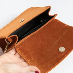 L'Arianna - Borsa - Lola - Velluto Arancione<Collezione Borse Donna Clutch