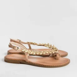 MAKIS KOTRIS - Sandali Bassi Infradito K870 - Naturale<Collezione Scarpe Donna Sandali Bassi