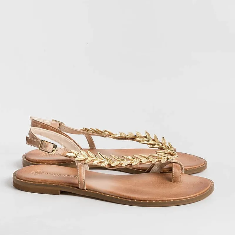 MAKIS KOTRIS - Sandali Bassi Infradito K870 - Naturale<Collezione Scarpe Donna Sandali Bassi
