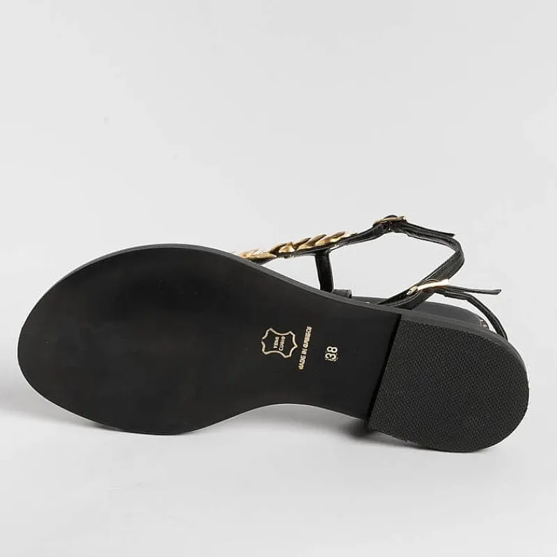 MAKIS KOTRIS - Sandali Bassi Infradito K870 - Nero<Collezione Scarpe Donna Infradito