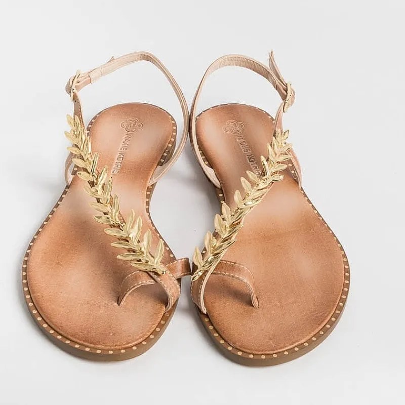 MAKIS KOTRIS - Sandali Bassi Infradito K870 - Naturale<Collezione Scarpe Donna Infradito