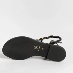 MAKIS KOTRIS - Sandali Bassi Infradito K850 - Nero<Collezione Scarpe Donna Sandali Bassi
