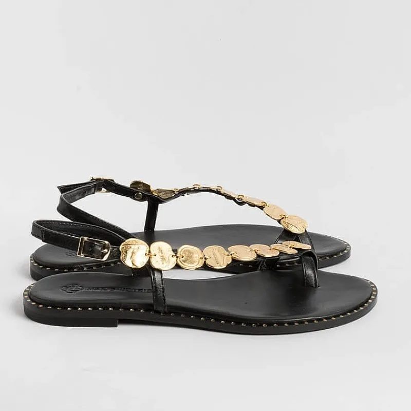 MAKIS KOTRIS - Sandali Bassi Infradito K850 - Nero<Collezione Scarpe Donna Sandali Bassi
