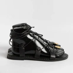 MAKIS KOTRIS - Sandali Bassi Infradito 04-306 - Nero<Collezione Scarpe Donna Sandali Bassi