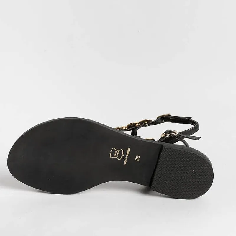 MAKIS KOTRIS - Sandali Bassi Infradito K850 - Nero<Collezione Scarpe Donna Infradito