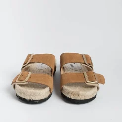 MANEBI - Sandali Bassi - Nordic Sandals - Beige Cuoio<Collezione Scarpe Donna Sandali Bassi