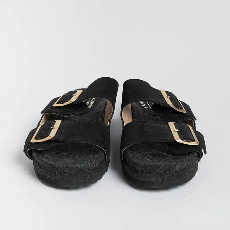 MANEBI - Sandali Bassi - Nordic Sandals - Nero<Collezione Scarpe Donna Sandali Bassi