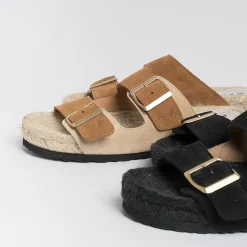 MANEBI - Sandali Bassi - Nordic Sandals - Nero<Collezione Scarpe Donna Sandali Bassi