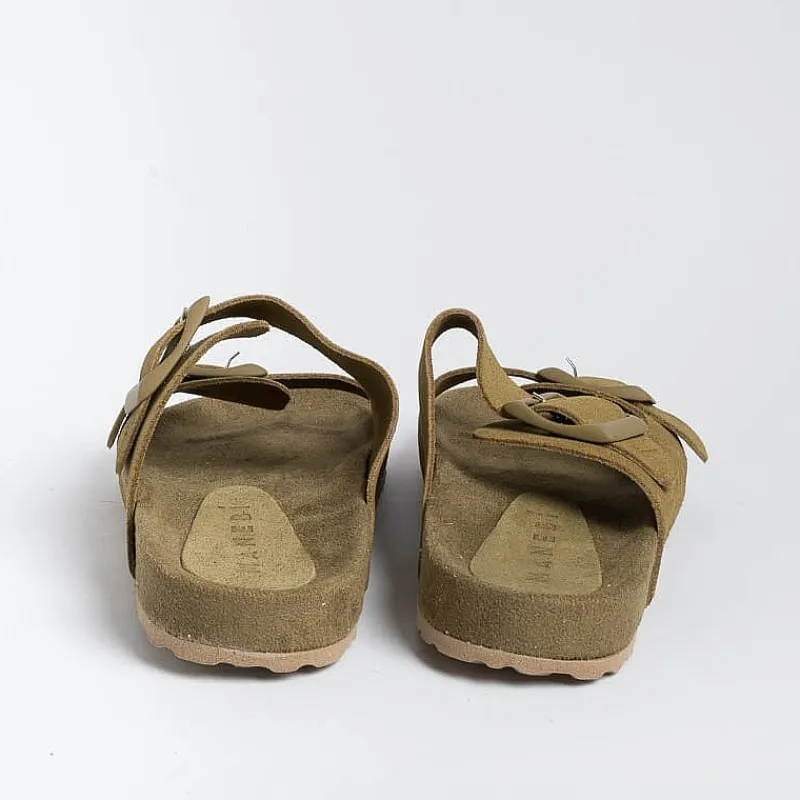 MANEBI - Sandali Bassi - Traveller Sandals - Kaki<Collezione Scarpe Donna Sandali Bassi