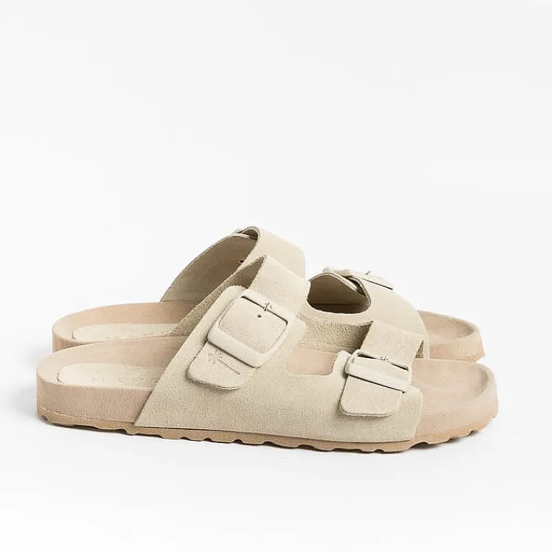 MANEBI - Sandali Bassi - Traveller Sandals - Beige<Collezione Scarpe Donna Sandali Bassi