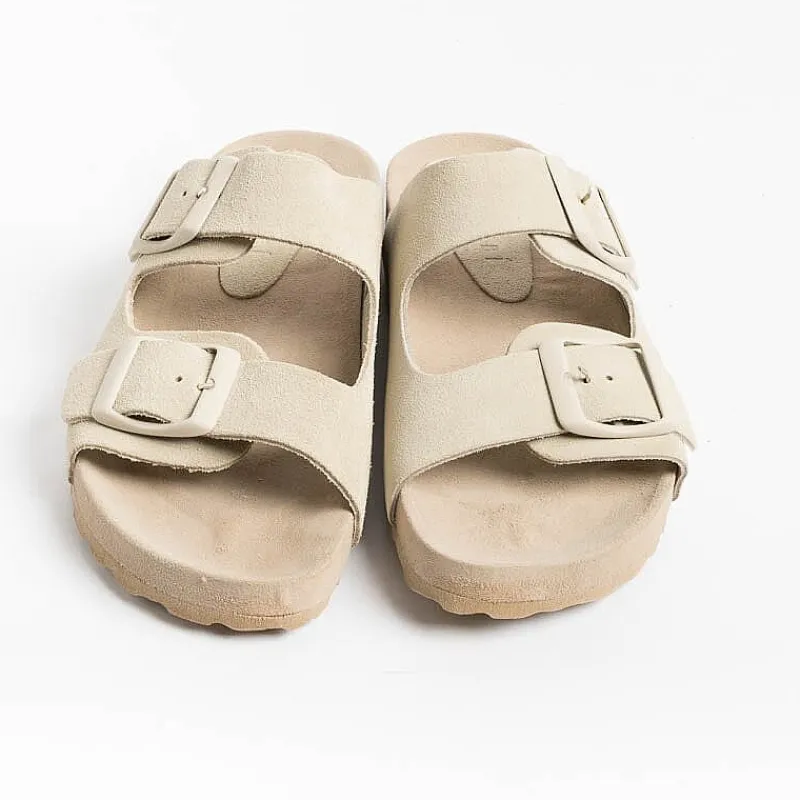 MANEBI - Sandali Bassi - Traveller Sandals - Beige<Collezione Scarpe Donna Sandali Bassi