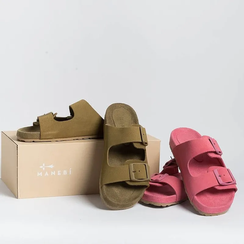 MANEBI - Sandali Bassi - Traveller Sandals - Pink<Collezione Scarpe Donna Sandali Bassi