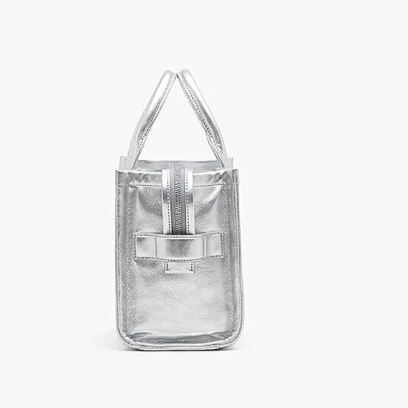 Marc Jacobs - 2F3Htt004H01-040 - The Leather Small Tote Bag - Silver<Collezione Borse Donna Borse A Tracolla