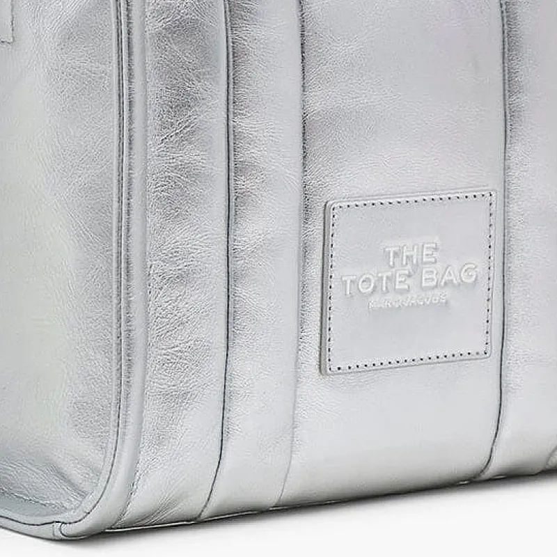 Marc Jacobs - 2F3Htt004H01-040 - The Leather Small Tote Bag - Silver<Collezione Borse Donna Borse A Tracolla
