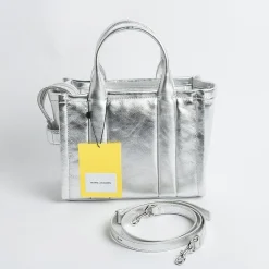 Marc Jacobs - 2F3Htt004H01-040 - The Leather Small Tote Bag - Silver<Collezione Borse Donna Borse A Tracolla