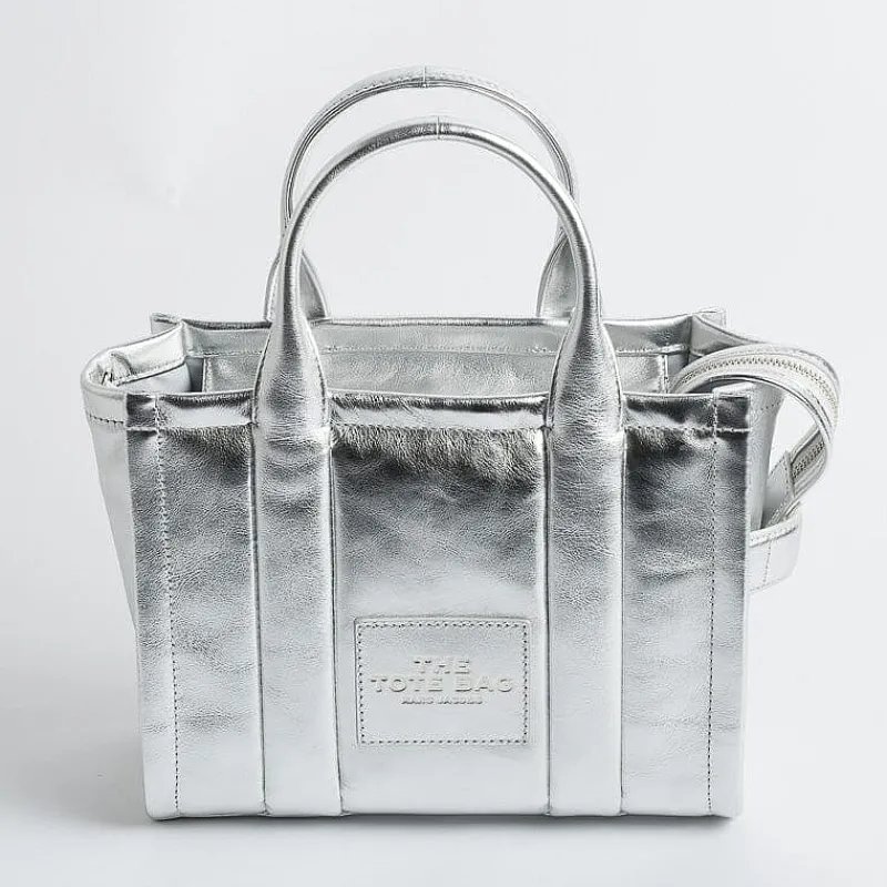 Marc Jacobs - 2F3Htt004H01-040 - The Leather Small Tote Bag - Silver<Collezione Borse Donna Borse A Tracolla