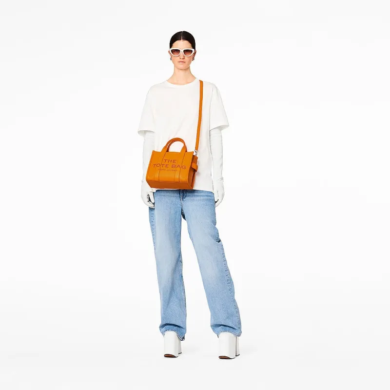 Marc Jacobs - H004L01Pf21_841 - The Leather Smalltote Bag - Scorched Orange<Collezione Borse Donna Borse A Mano