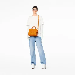 Marc Jacobs - H004L01Pf21_841 - The Leather Smalltote Bag - Scorched Orange<Collezione Borse Donna Borse A Tracolla