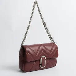 Marc Jacobs - The Quilted Leather J - Borsa A Spalla - Cherry<Collezione Borse Donna Borse A Tracolla