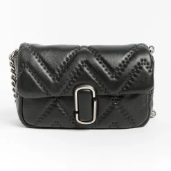 Marc Jacobs - The Quilted Leather J - Borsa A Spalla - Nero<Collezione Borse Donna Borse A Tracolla