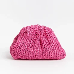 MARIA LA ROSA - Borsa A Tracolla - Mini Game Crochet - Fuchsia<Collezione Borse Donna Borse A Tracolla